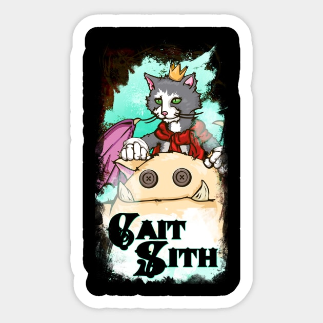 Cait Sith Sticker by Beanzomatic